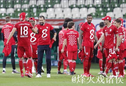 德甲-莱万制胜球 拜仁1-0提前两轮加冕8连冠